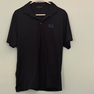 Cisco Polo Shirt in Navy with Blue Accent